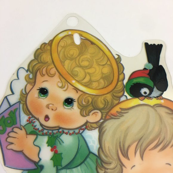 Vtg Impact Plastics Color Clings Happy Holidays Snowman Angels Christmas Winter - Picture 9 of 11